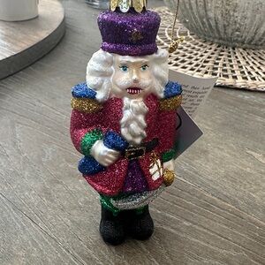 Kurt Adler Glittery Nutcracker Ornament - Multicolor